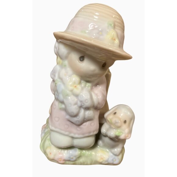 Precious Moments Seasoned with a Smile Salt and Pepper Shaker Set Porcelain 1997 - Picture 1 of 11